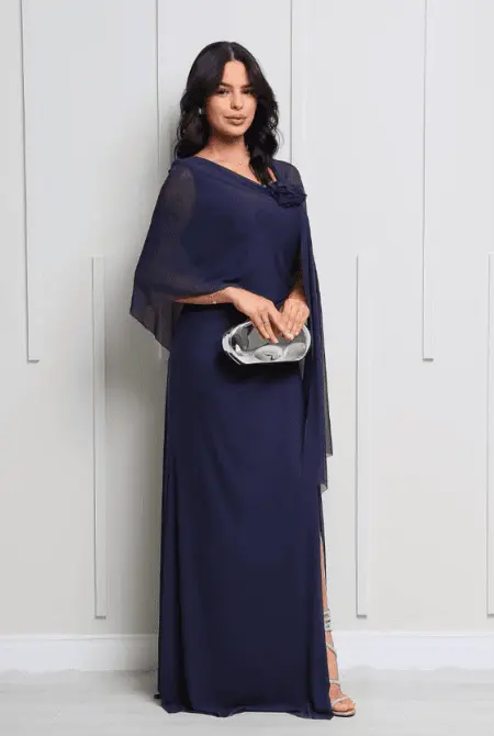 Vestido longo de tule com broxe - Imagem 2