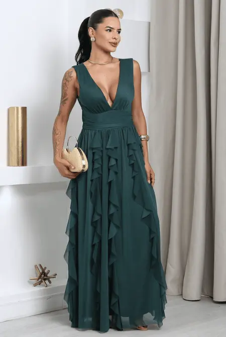 Vestido longo de tule mia - Imagem 2